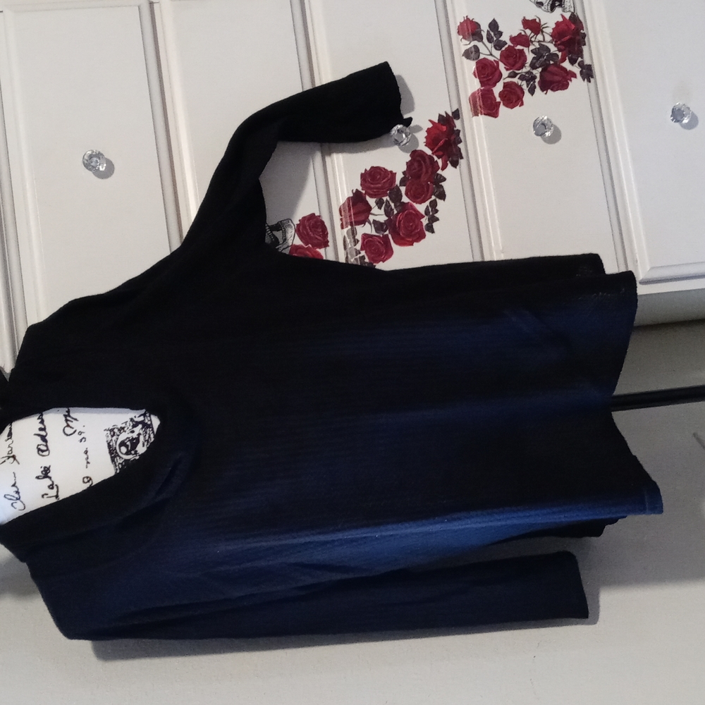 Faded Glory Cozy Cowl Neck Top in Black